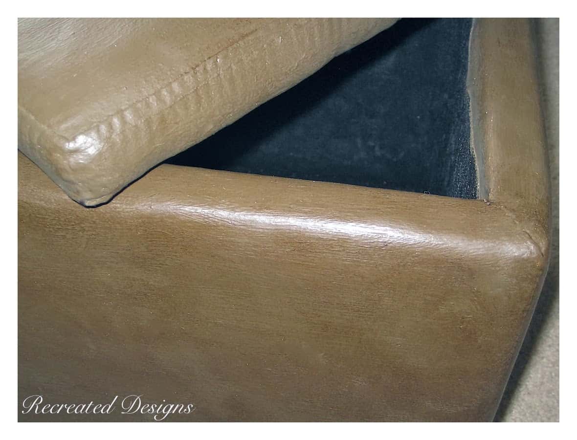 Painting Microsuede to Look Like Leather - Recreated Designs