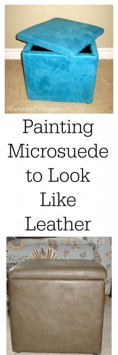 Painting Microsuede to Look Like Leather - Recreated Designs