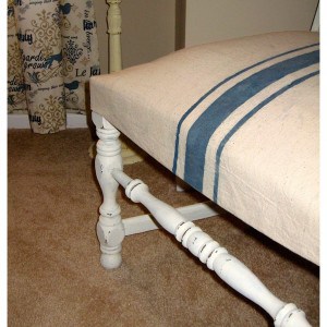 painting grain sack stripes with Miss Mustard Seed Milk Paint