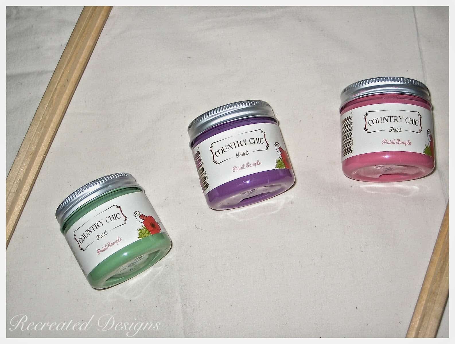 paint samples of Country Chic Paint