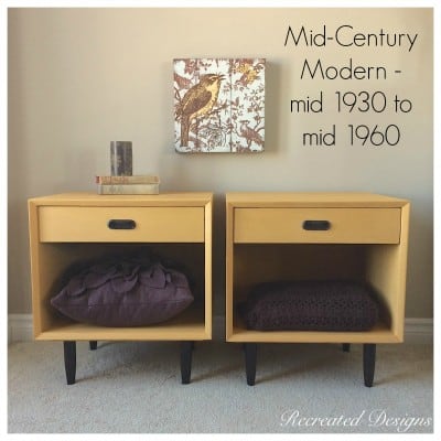 example of a set of mid-century modern night stands