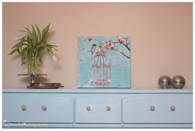 a recreated dresser from the 80s