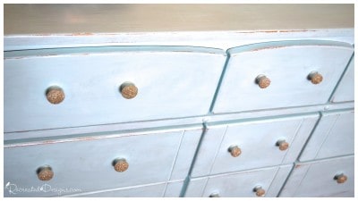 a painted dresser using Country Chic Paint in Icicle