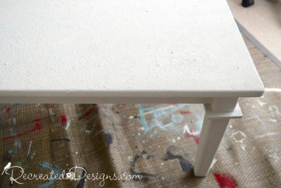 applying Miss Mustard Seed Milk Paint in Farmhouse White over Saltwash