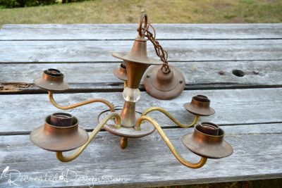 antique chandelier found at a local dump in Ontario, Canada