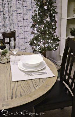rustic holiday table with place setting
