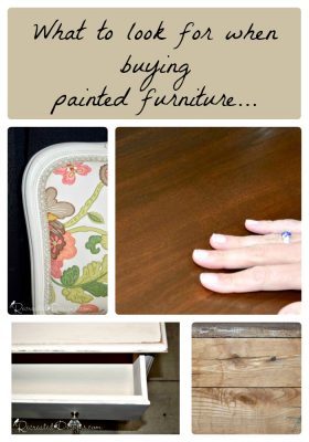 What to look for whey buying painted furniture