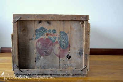 old apple crate from 1947