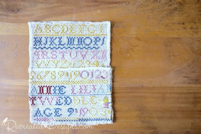 Very old sampler made by a child
