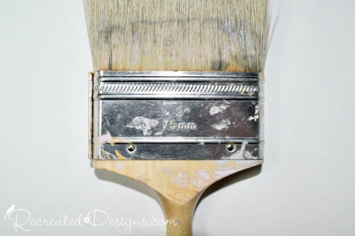metal ferrule on 3" paint brush