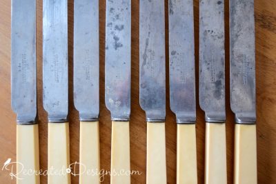 Set of very old dinner knives