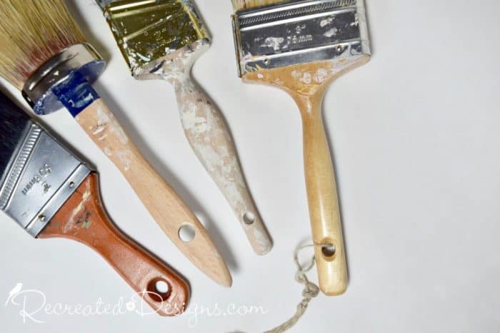 wooden paint brush handles