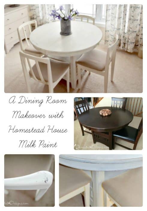 A Dining Room Makeover with Homestead House Milk Paint in Limestone