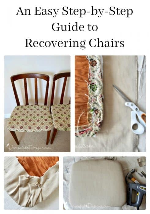 How to Easily Recover Chair Seats - Recreated Designs