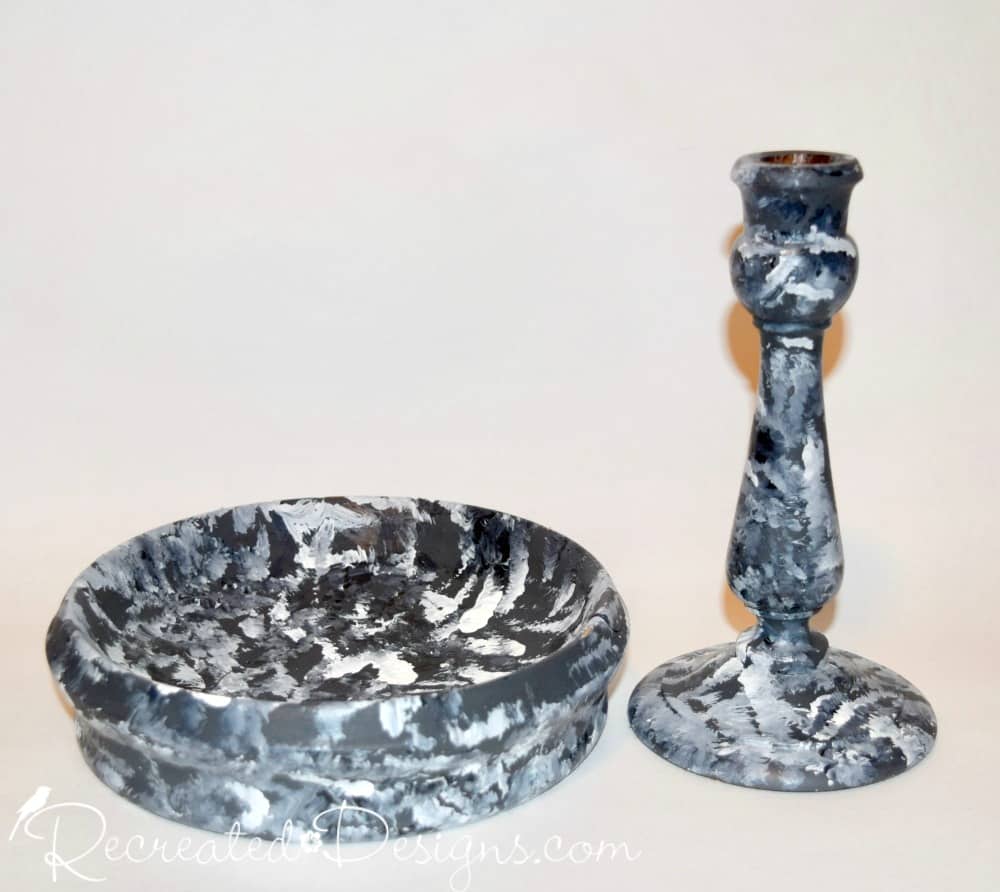 Painting Thrift Store Finds to Look Like Galvanized Metal Recreated