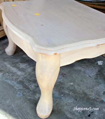 stool before being remade with chair seat and paint