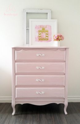 pretty in pink dresser after