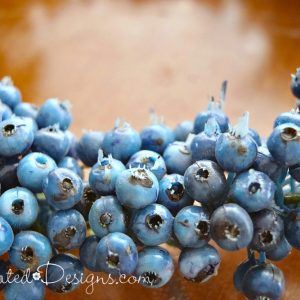 artificial blueberry wreath