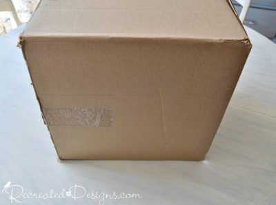 a cardboard box