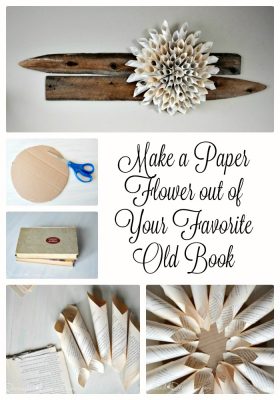 how to make a paper flower out of your favourite old book
