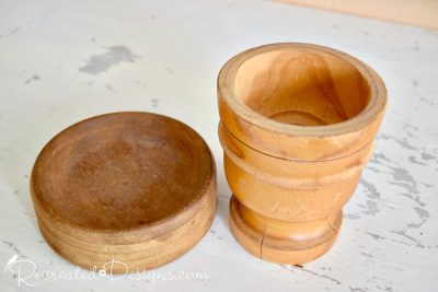 wood bowl and cup
