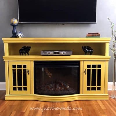 striking yellow media console