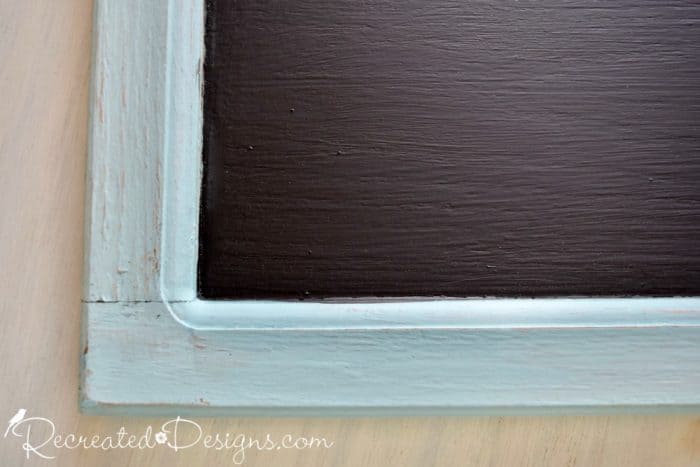 Rustoleum chalkbaord paint on a cabinet door