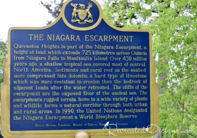 The Niagara Escarpment sign and info