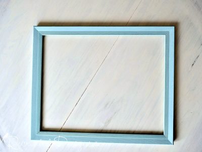 thrift store frame painted with Country Chic Paint in Ocean Breeze