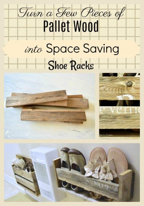 Turn old pallet wood into space saving shoe racks