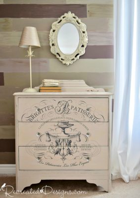 transforming a vintage dresser with and IOD Transfer