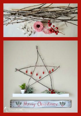 Make a Scandinavian Christmas star with twigs