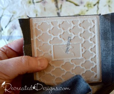 attaching fabric to ceramic tiles