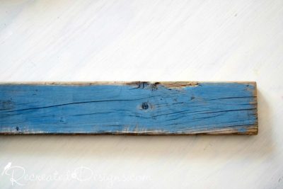 reclaimed wood painted with Miss Mustard Seed Milk Paint in Flow Blue