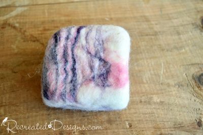 bar of Lavender soap covered in natural wool