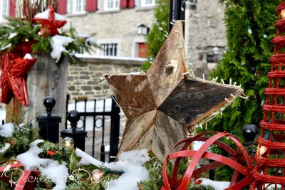 wood star in Old Quebec City travel