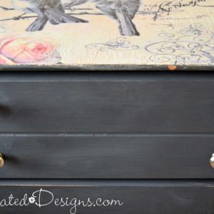 modern silver knobs with bird paper