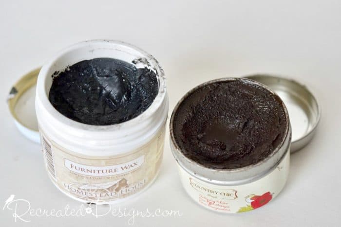 black and antiquing wax for furniture painting and upcycles