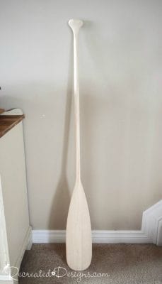 raw wood paddle