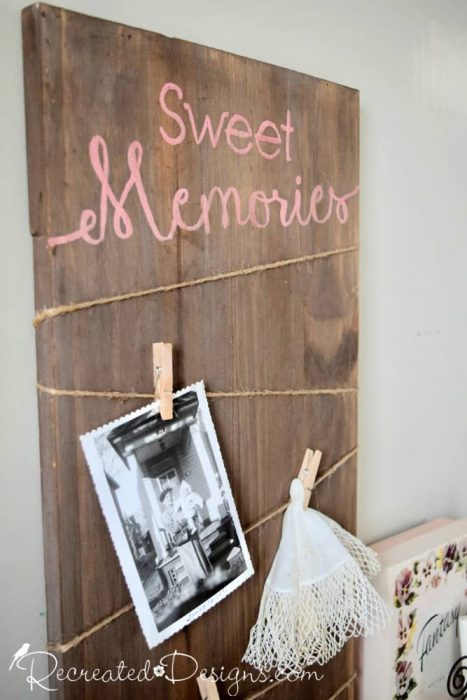 Sweet memories photo board Recreated Designs Patterns