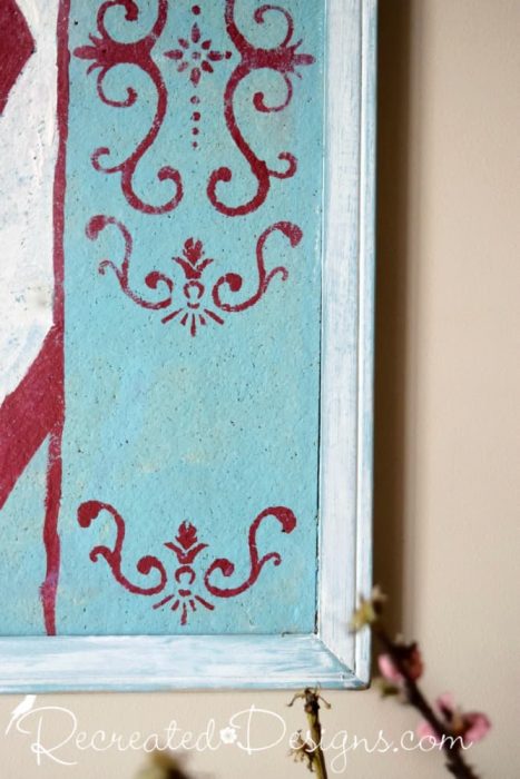 using Chalk Paint on an old cork board
