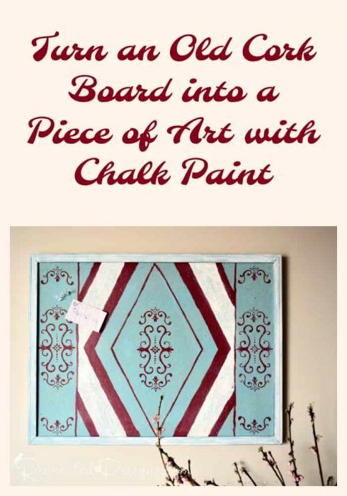 Turn an old cork board into Art with Recreated Designs