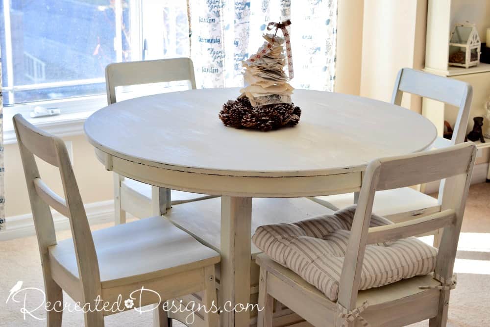 Milk Paint On Free Dining Room Chairs, Painted Dining Table Images