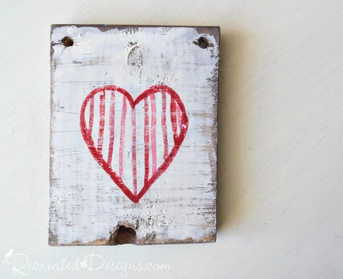 Miss Mustard Seed's Milk Paint red and pink heart