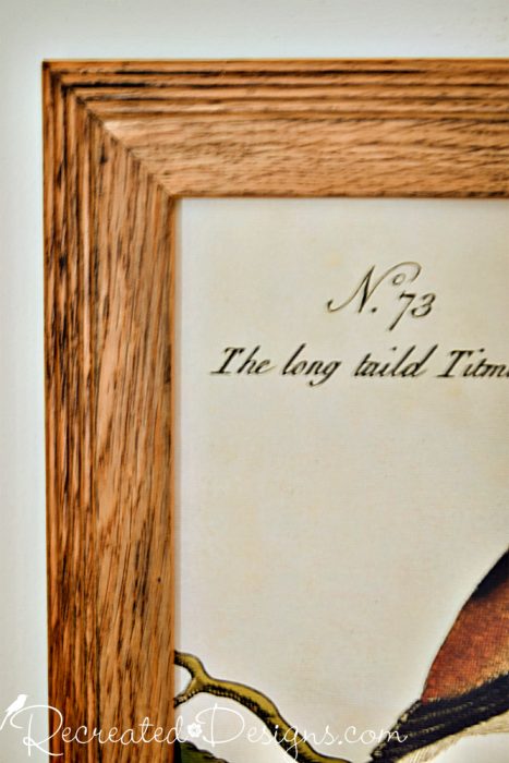 dark wax on an oak frame