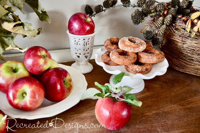 fresh picked apples and donuts