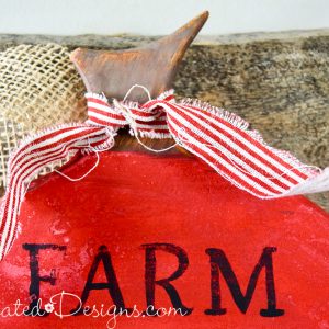 vintage-inspired red striped ribbon