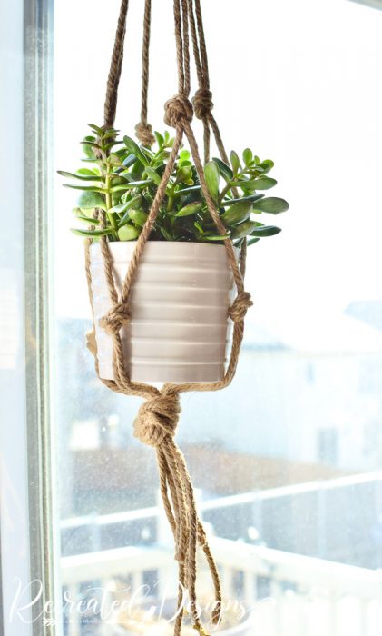 twine macrame plant holder