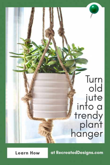 jute macrame plant hanger