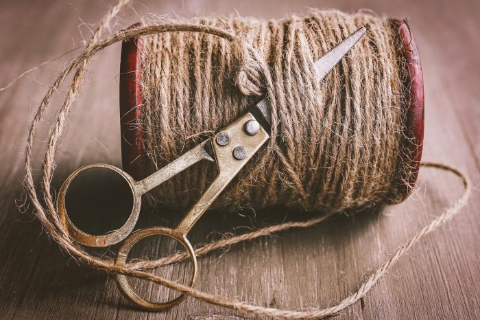 twine and scissors